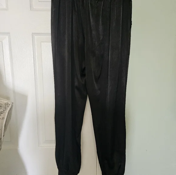 Silk Style Joggers Embroidered Satin Bomber Jacket Silence + Noise Yellow Bag - Picture 5 of 16